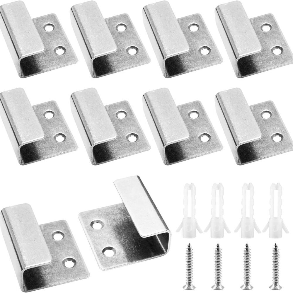 10 Pcs Tile Display Wall Hanger, Stainless Steel Wall Mount Brackets Hook, Heavy